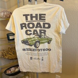 Shelby GT500 “The Road Car” Graphic Tee Cream White Size Small